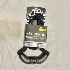 Kryptonite resettable combination chain bike lock 3’ x 5 mm￼